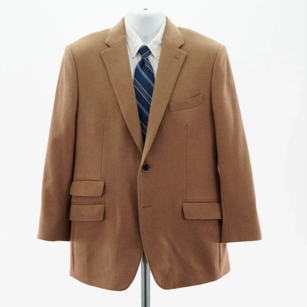 Banana Republic Tailored Fit Tan / Brown Camel Hair Wool Sport Coat 40S Tag 42R